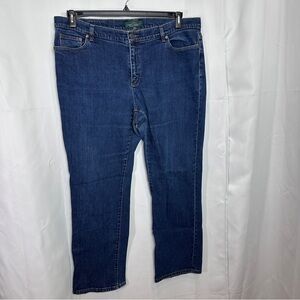 LRL Lauren Jeans Co. Classic Straight Plus Size Blue Jeans - Size 18W